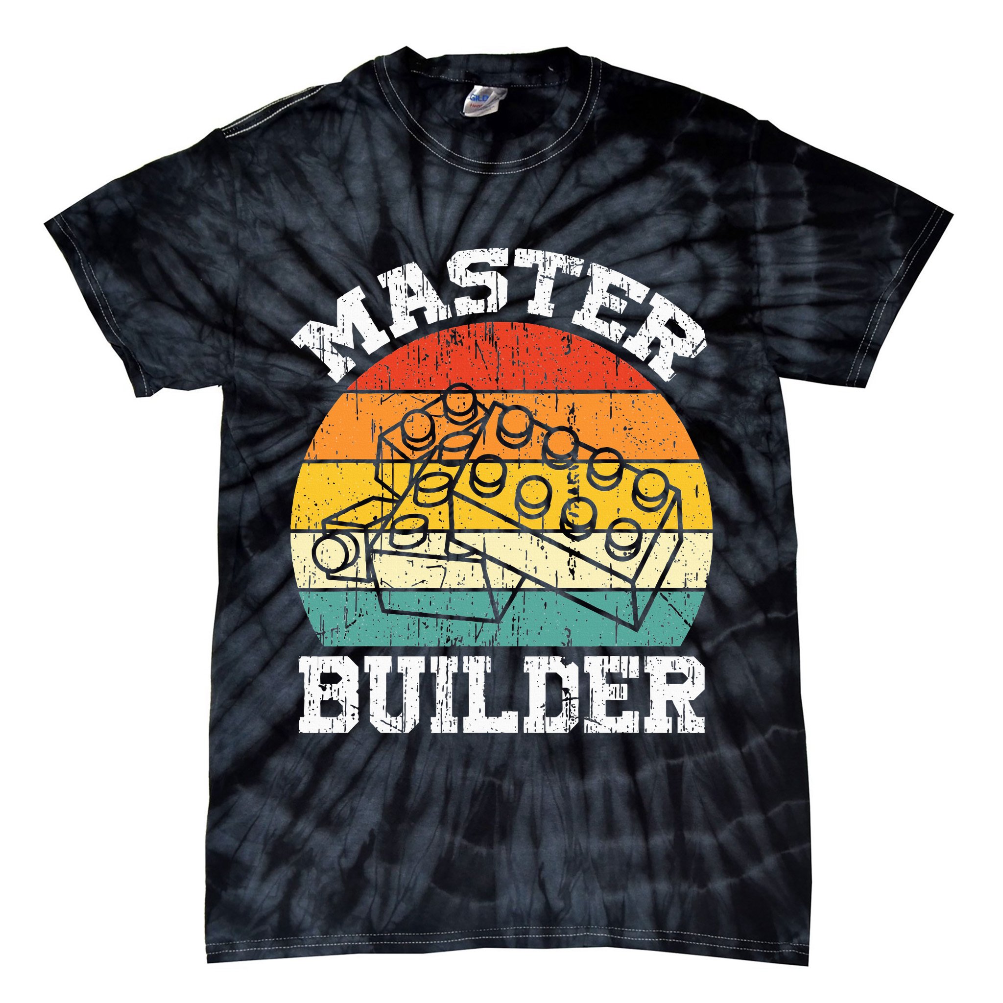 Master Builder Building Blocks Brick Toy Master Builder Tie-Dye T-Shirt