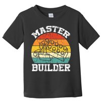 Master Builder Building Blocks Brick Toy Master Builder Toddler T-Shirt