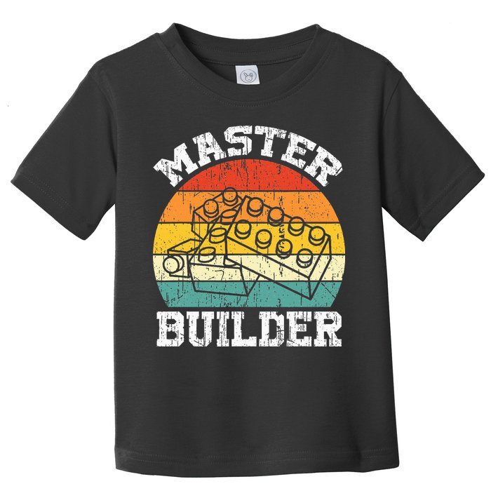 Master Builder Building Blocks Brick Toy Master Builder Toddler T-Shirt