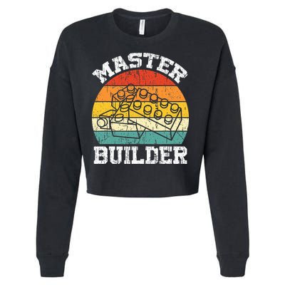 Master Builder Building Blocks Brick Toy Master Builder Cropped Pullover Crew