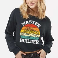 Master Builder Building Blocks Brick Toy Master Builder Cropped Pullover Crew