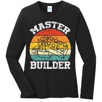 Master Builder Building Blocks Brick Toy Master Builder Ladies Long Sleeve Shirt