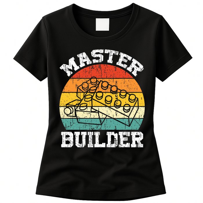 Master Builder Building Blocks Brick Toy Master Builder Womens T-Shirt