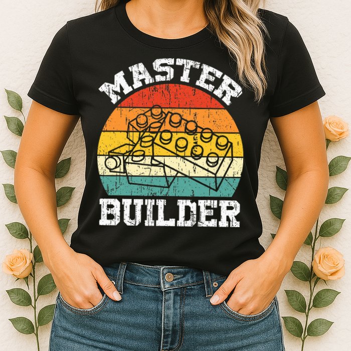 Master Builder Building Blocks Brick Toy Master Builder Womens T-Shirt