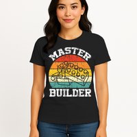 Master Builder Building Blocks Brick Toy Master Builder Womens T-Shirt