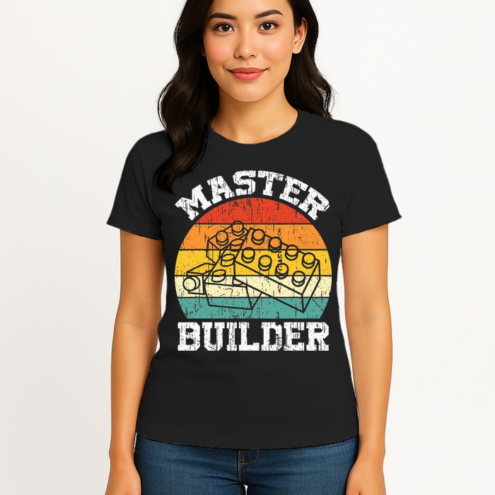 Master Builder Building Blocks Brick Toy Master Builder Womens T-Shirt