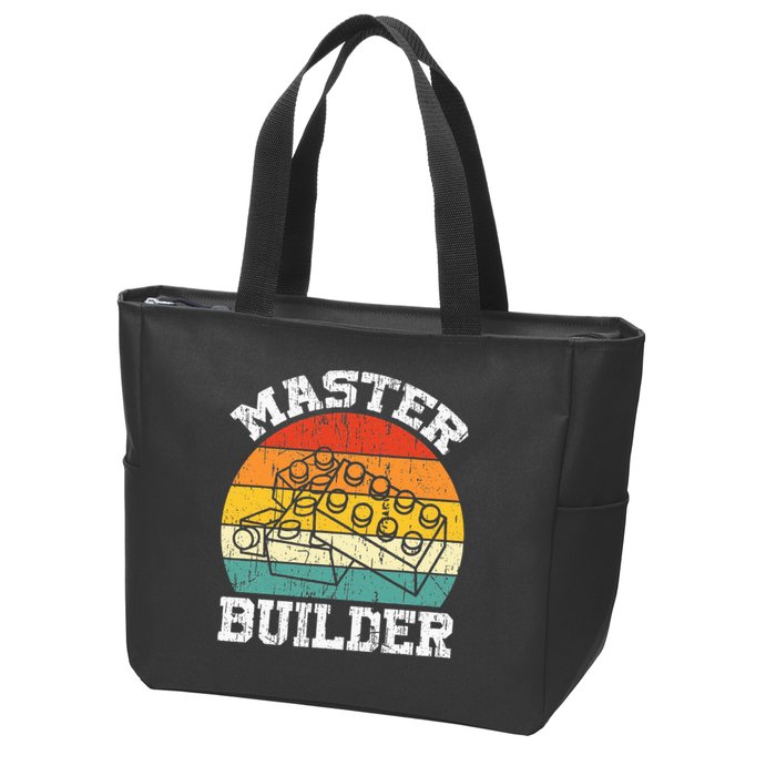 Master Builder Building Blocks Brick Toy Master Builder Zip Tote Bag