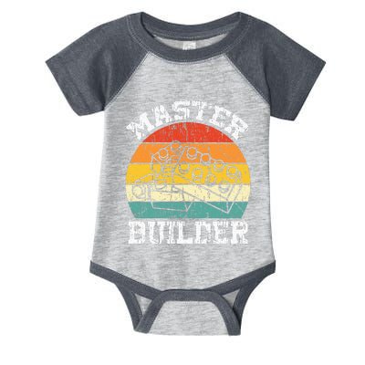 Master Builder Building Blocks Brick Toy Master Builder Infant Baby Jersey Bodysuit