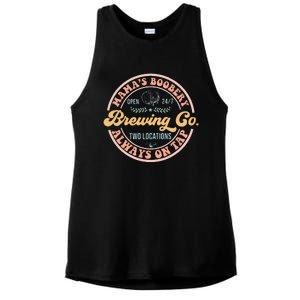 Mamas Boobery Brewing Co New Mom Breastfeeding Funny Ladies PosiCharge Tri-Blend Wicking Tank