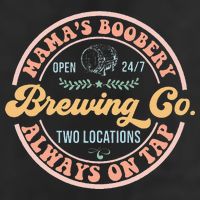 Mamas Boobery Brewing Co New Mom Breastfeeding Funny 7 Panel Mesh Trucker Snapback Hat