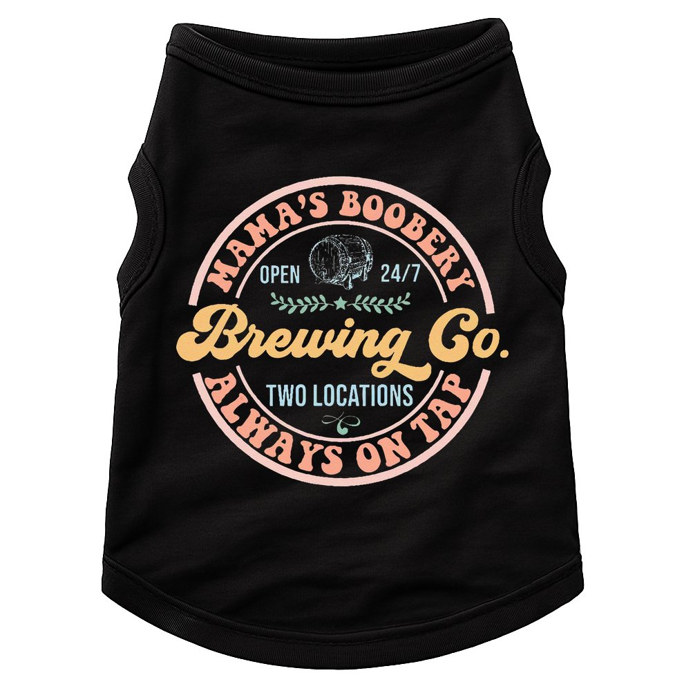 Mamas Boobery Brewing Co New Mom Breastfeeding Funny Doggie Tank