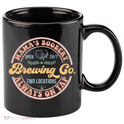 Mamas Boobery Brewing Co New Mom Breastfeeding Funny 11oz C Handle Ceramic Mug