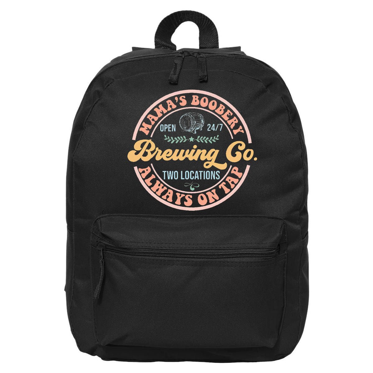 Mamas Boobery Brewing Co New Mom Breastfeeding Funny 16 in Basic Backpack