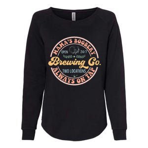 Mamas Boobery Brewing Co New Mom Breastfeeding Funny Womens California Wash Sweatshirt