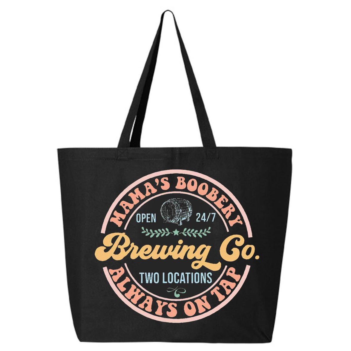 Mamas Boobery Brewing Co New Mom Breastfeeding Funny 25L Jumbo Tote