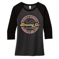 Mamas Boobery Brewing Co New Mom Breastfeeding Funny Women's Tri-Blend 3/4-Sleeve Raglan Shirt