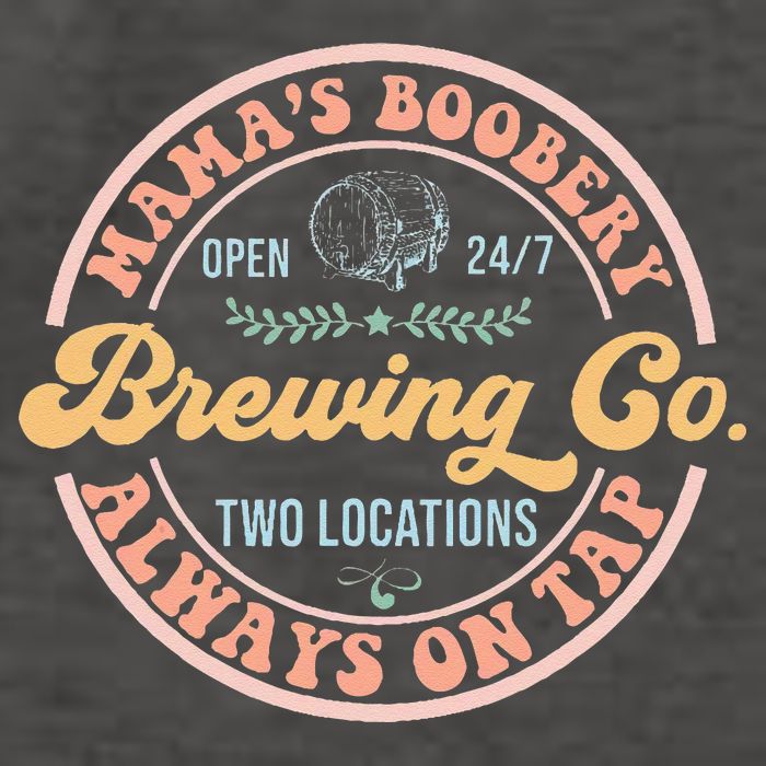 Mamas Boobery Brewing Co New Mom Breastfeeding Funny Vector Backpack