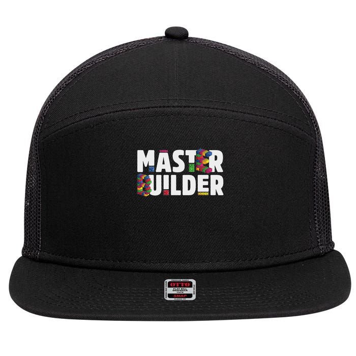 Master Builder Building Blocks Bricks Squad Family Set 7 Panel Mesh Trucker Snapback Hat