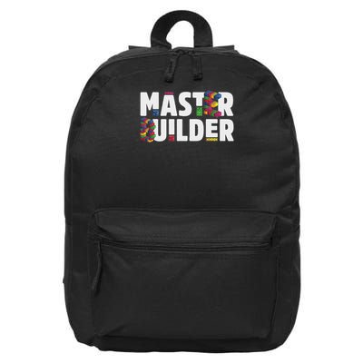 Master Builder Building Blocks Bricks Squad Family Set 16 in Basic Backpack