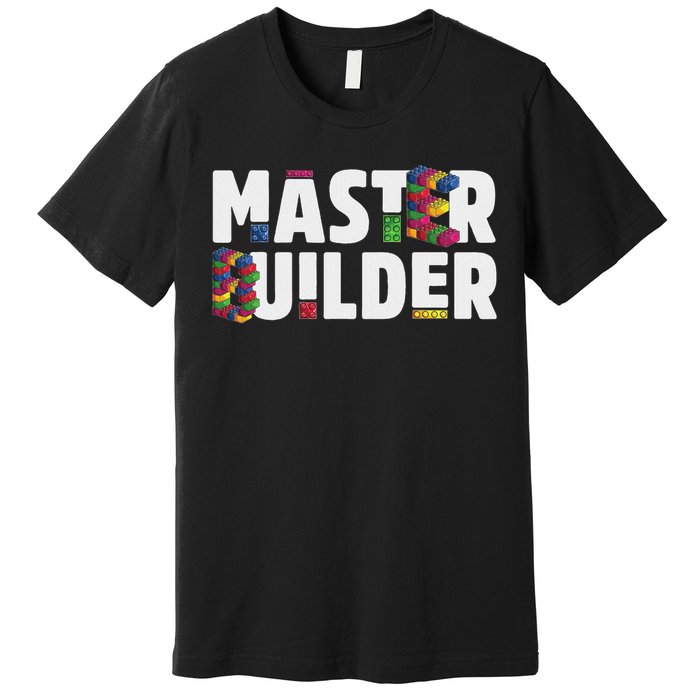 Master Builder Building Blocks Bricks Squad Family Set Premium T-Shirt