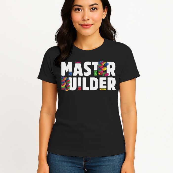 Master Builder Building Blocks Bricks Squad Family Set Women's T-Shirt