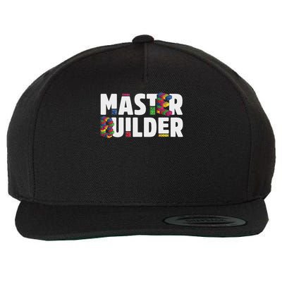 Master Builder Building Blocks Bricks Squad Family Set Wool Snapback Cap