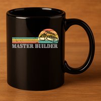 Master Builder Block Building Adults Birthday Gift 11oz C Handle Ceramic Mug