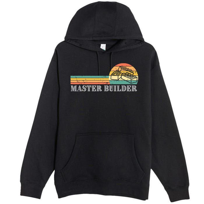 Master Builder Block Building Adults Birthday Gift Premium Pullover Hoodie