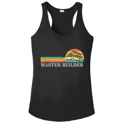 Master Builder Block Building Adults Birthday Gift Ladies PosiCharge Competitor Racerback Tank