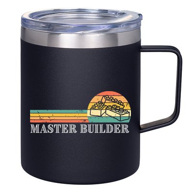 Master Builder Block Building Adults Birthday Gift 12oz Stainless Steel Coffee Mug