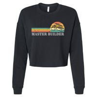 Master Builder Block Building Adults Birthday Gift Cropped Pullover Crew