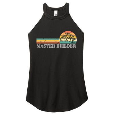 Master Builder Block Building Adults Birthday Gift Women's Perfect Tri Rocker Tank