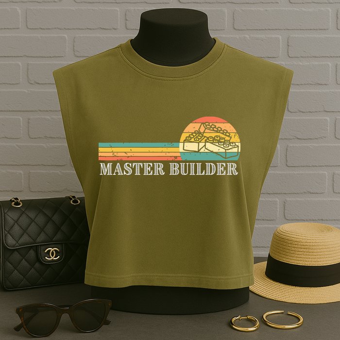 Master Builder Block Building Adults Birthday Gift Garment-Dyed Women's Muscle Tee