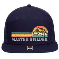 Master Builder Block Building Adults Birthday Gift 7 Panel Mesh Trucker Snapback Hat