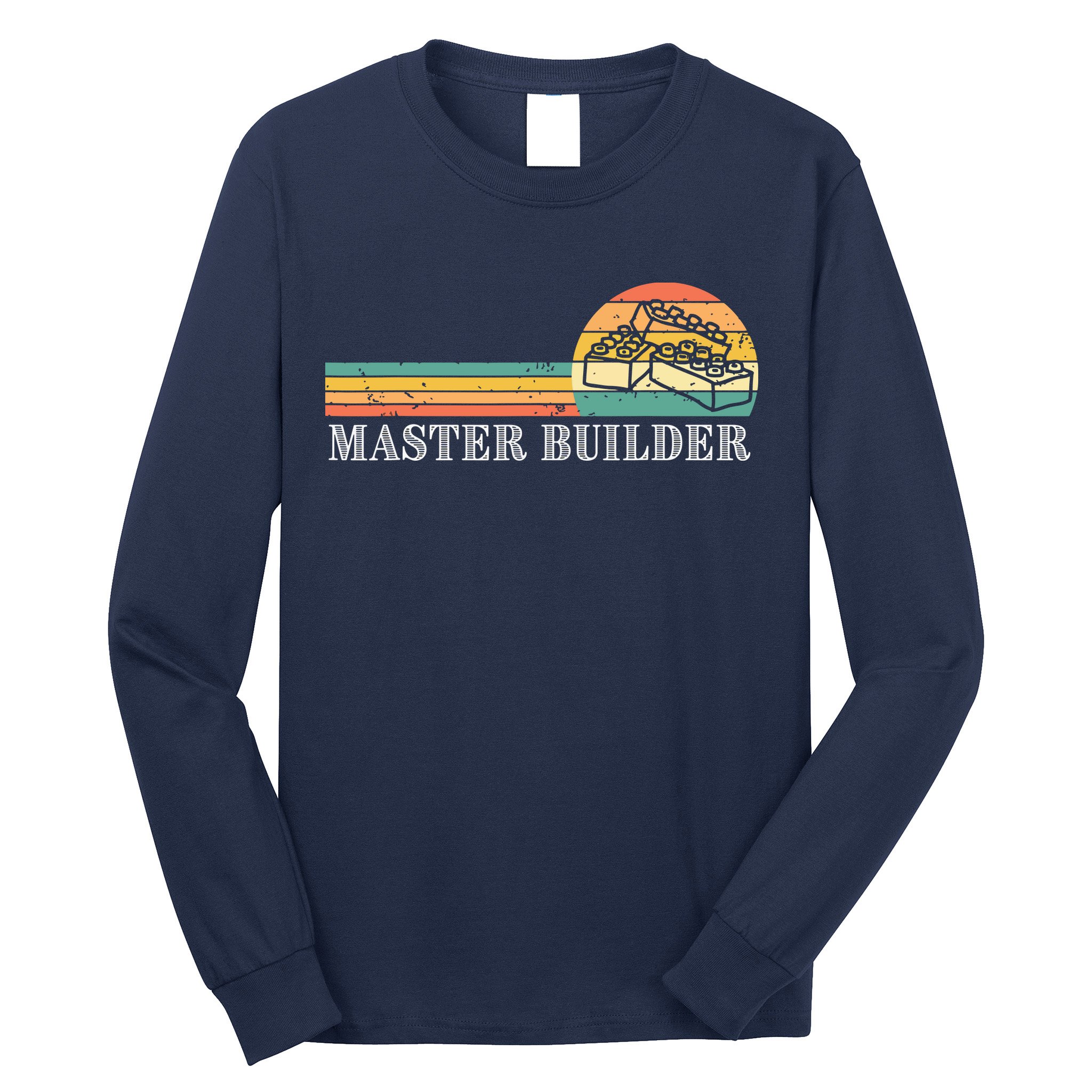 Master Builder Block Building Adults Birthday Gift Long Sleeve Shirt