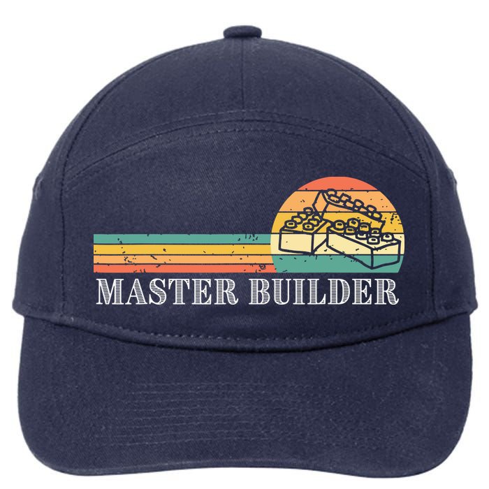 Master Builder Block Building Adults Birthday Gift 7-Panel Snapback Hat
