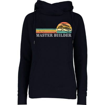 Master Builder Block Building Adults Birthday Gift Womens Funnel Neck Pullover Hood
