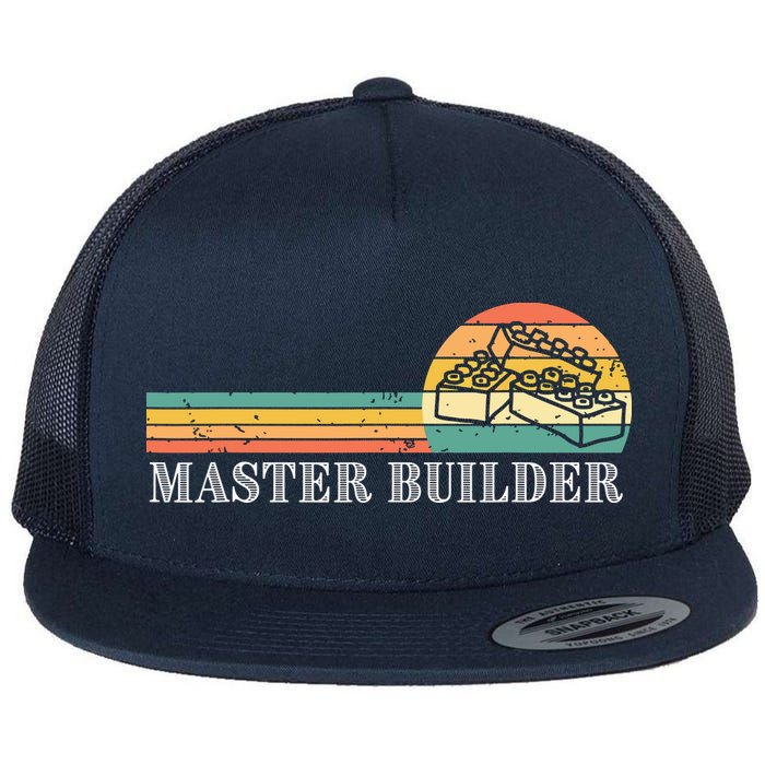 Master Builder Block Building Adults Birthday Gift Flat Bill Trucker Hat