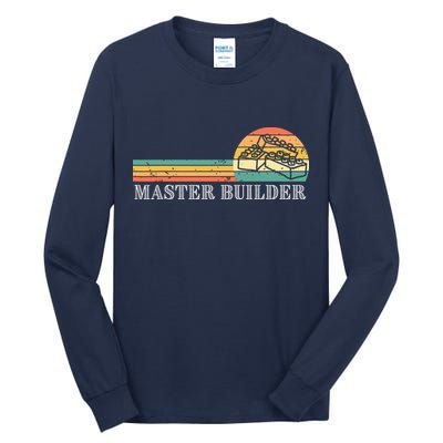 Master Builder Block Building Adults Birthday Gift Tall Long Sleeve T-Shirt
