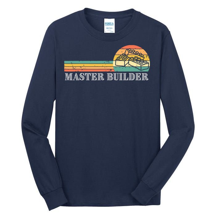 Master Builder Block Building Adults Birthday Gift Tall Long Sleeve T-Shirt