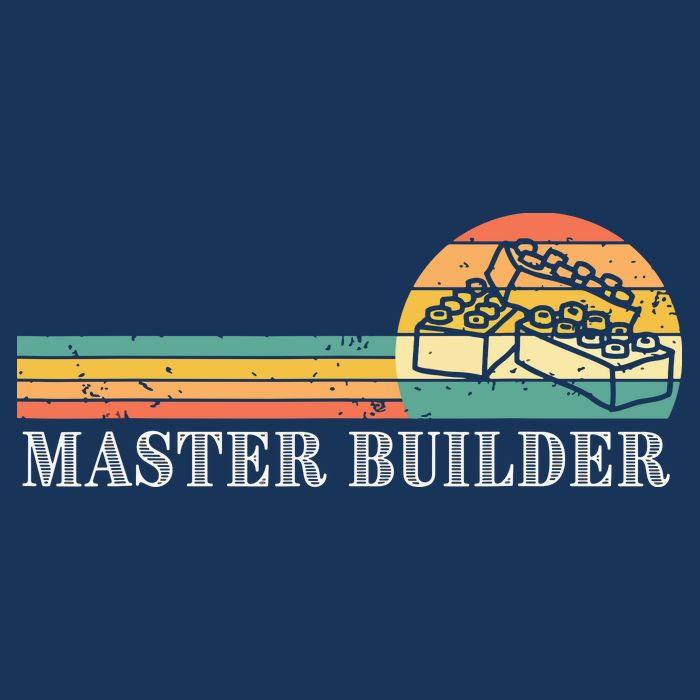 Master Builder Block Building Adults Birthday Gift Poster
