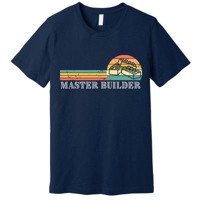 Master Builder Block Building Adults Birthday Gift Premium T-Shirt