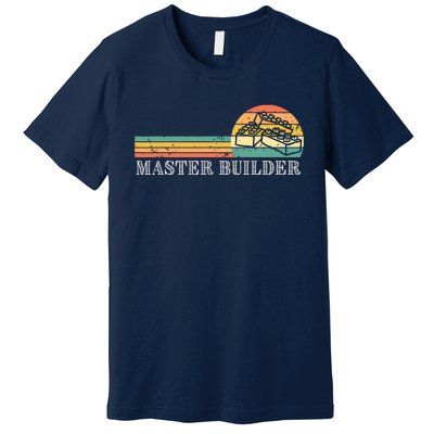 Master Builder Block Building Adults Birthday Gift Premium T-Shirt