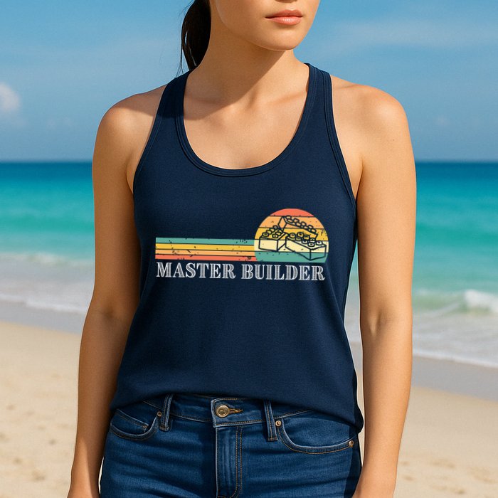 Master Builder Block Building Adults Birthday Gift Womens Tank Top