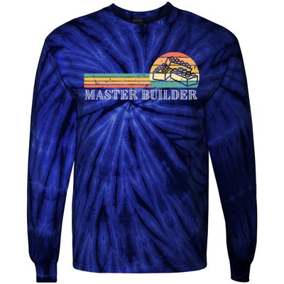 Master Builder Block Building Adults Birthday Gift Tie-Dye Long Sleeve Shirt