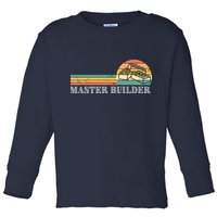 Master Builder Block Building Adults Birthday Gift Toddler Long Sleeve Shirt