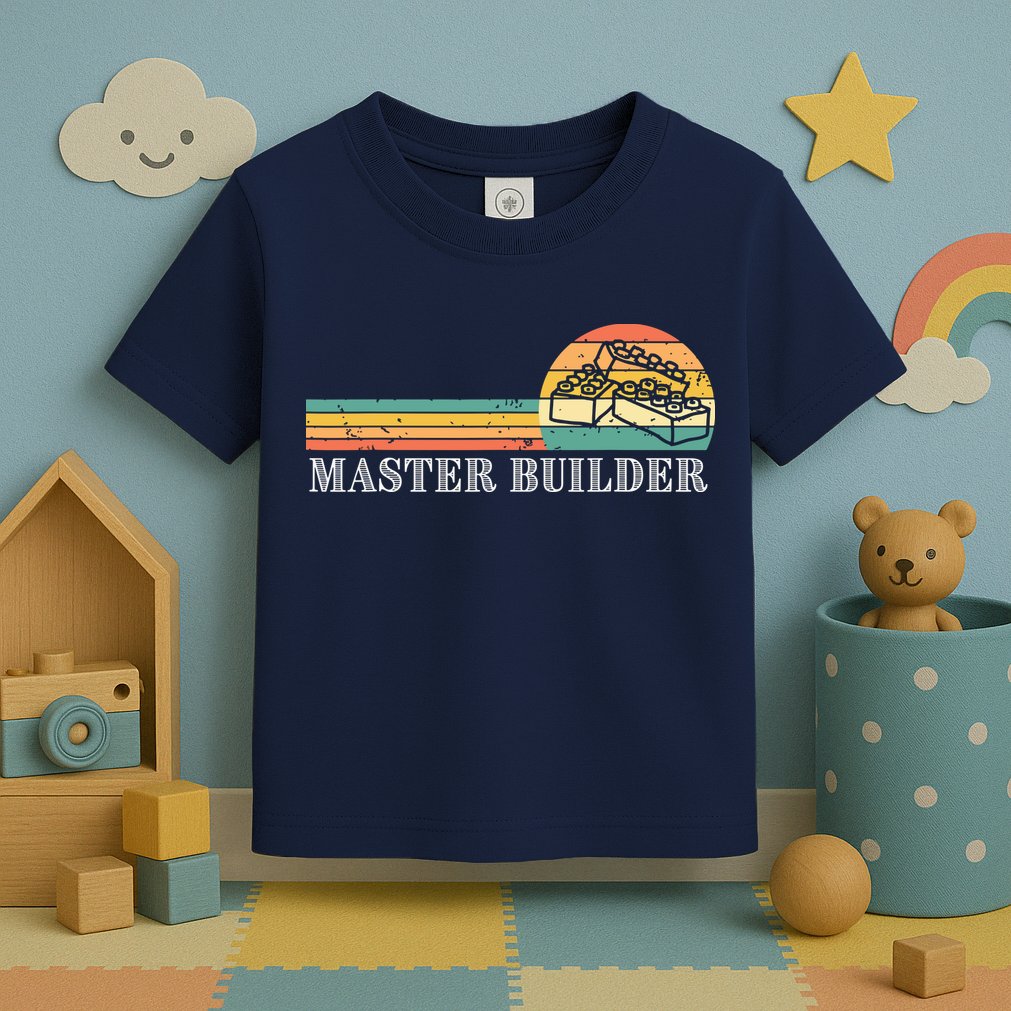 Master Builder Block Building Adults Birthday Gift Toddler T-Shirt