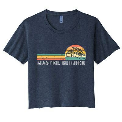 Master Builder Block Building Adults Birthday Gift Crop Top