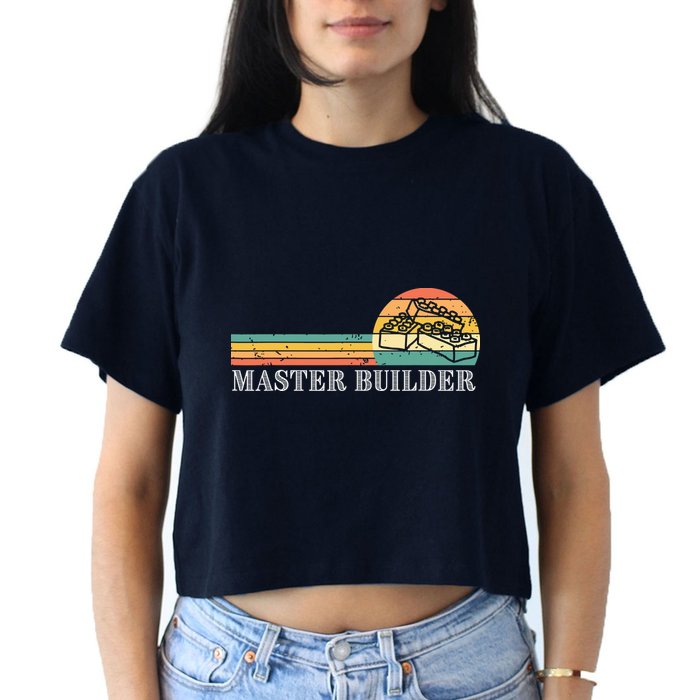 Master Builder Block Building Adults Birthday Gift Crop Top