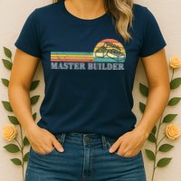 Master Builder Block Building Adults Birthday Gift Womens T-Shirt